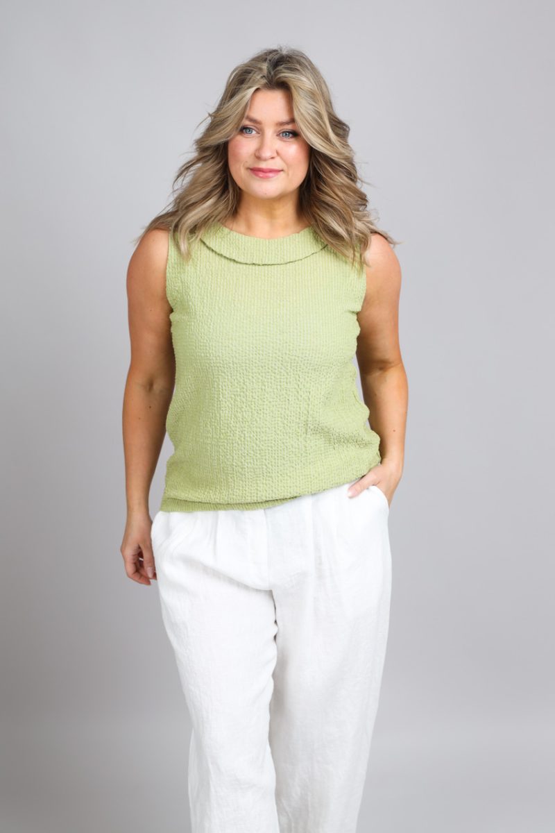 Linne i bomull/viskos/lin, Olive