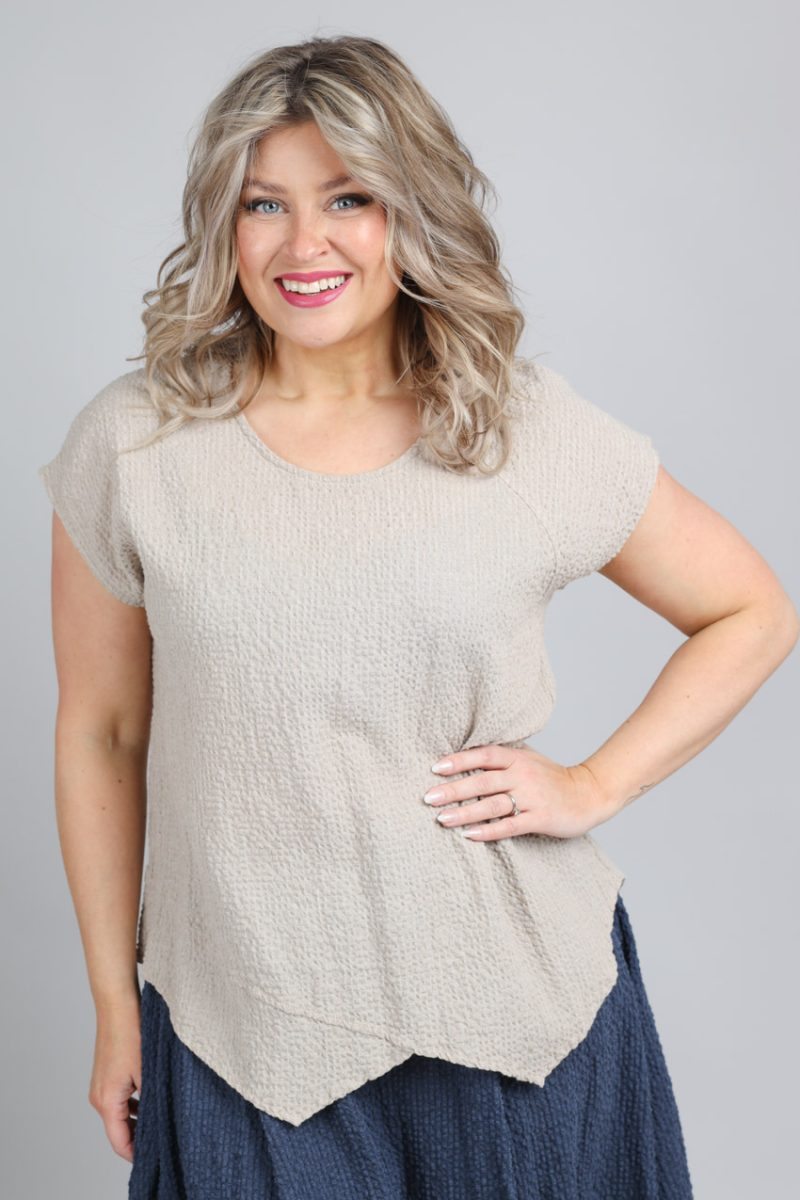 Topp i bomull/viskos/lin, Putty