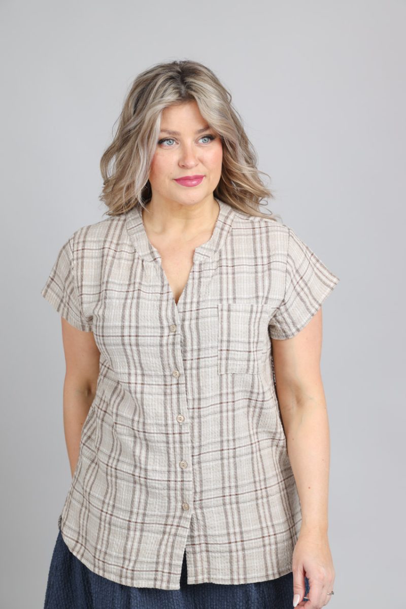 Topp i bomull/viskos/lin, Putty