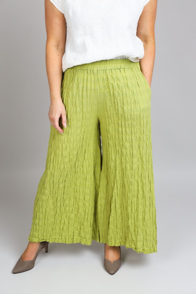 Tunna byxor i bomull, Olive