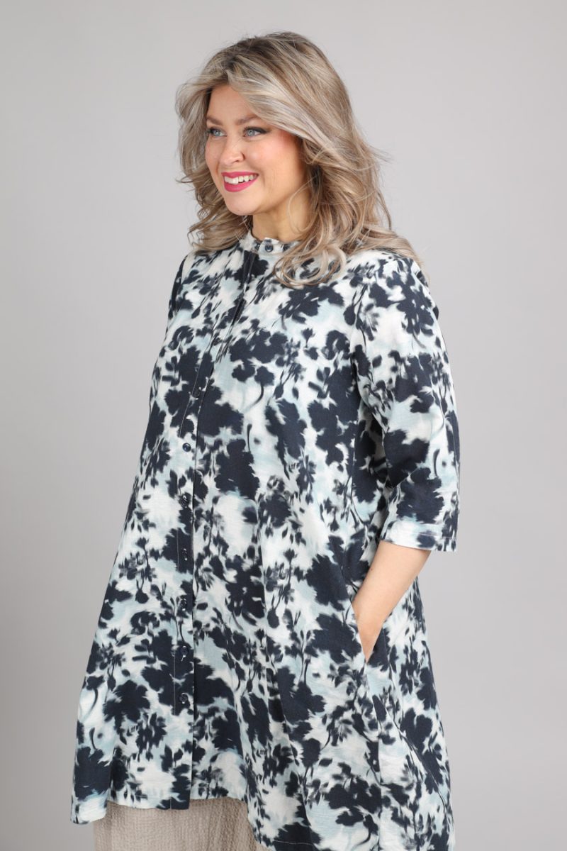 Jacka i bomull/lin, Navy