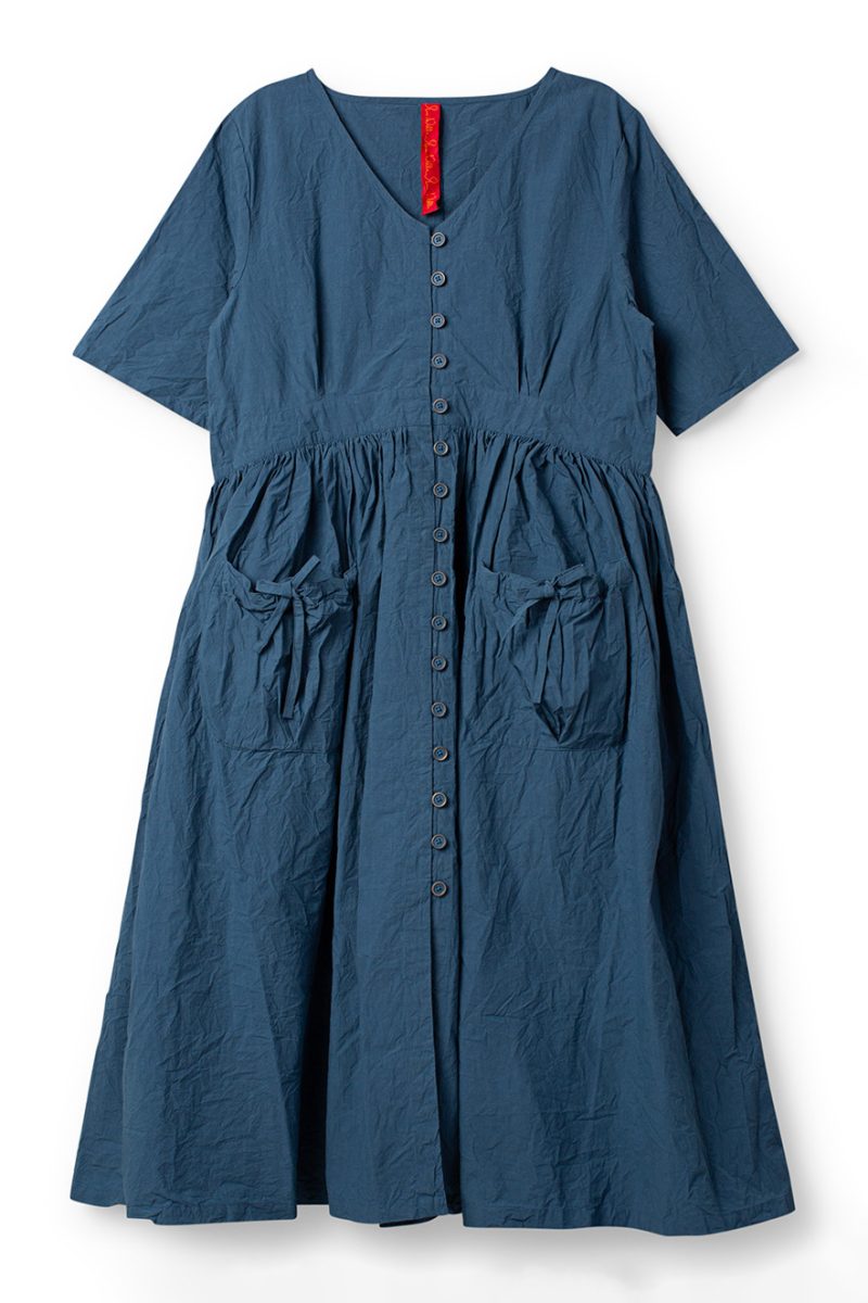 BONNIE Klänning i ekobomull, Blue