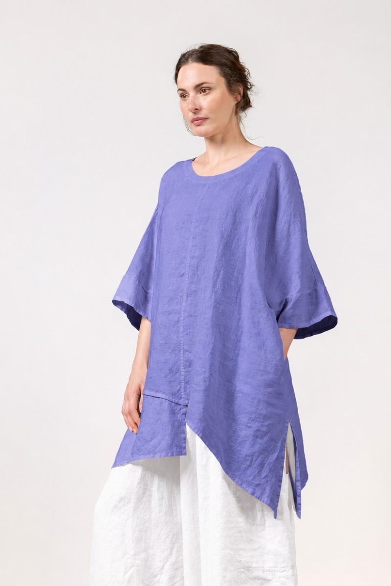TRISSE Tunika i lin, Blue