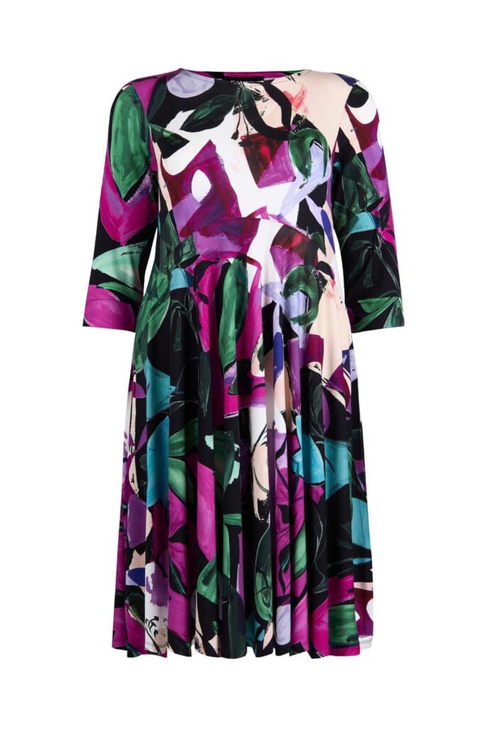 ZOE klänning i viskostrikå, Muse