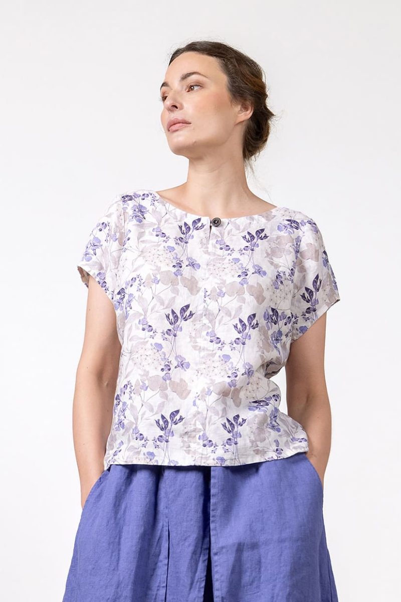 TAMP Topp i lin, Blue Flower