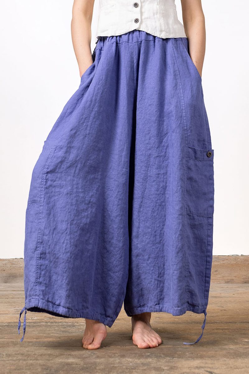 BETONG SHORT Byxor i lin, Blue