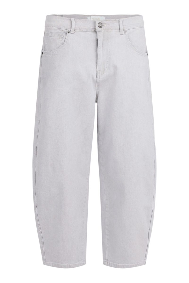 Byxor i bomullsdenim, Pearl Grey