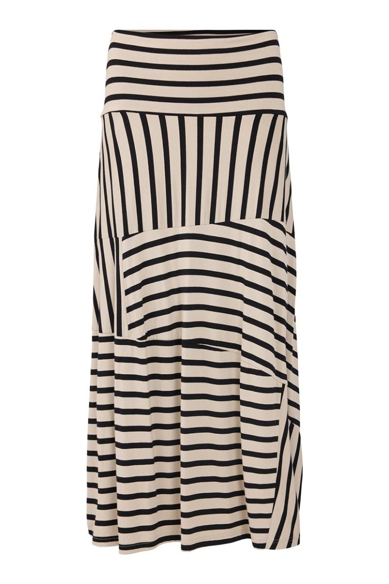 Kjol i viskostrikå, Black