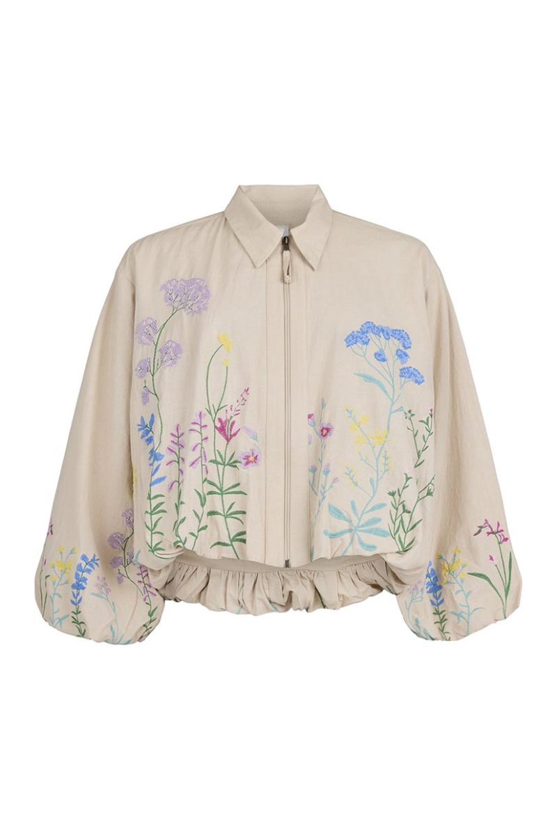 Jacka i bomull/lin, Sand