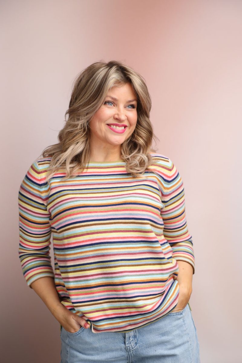 MORIKO Tröja i bomull, Light Oat