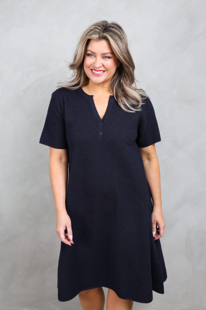 LUCA Klänning i bomull, Navy