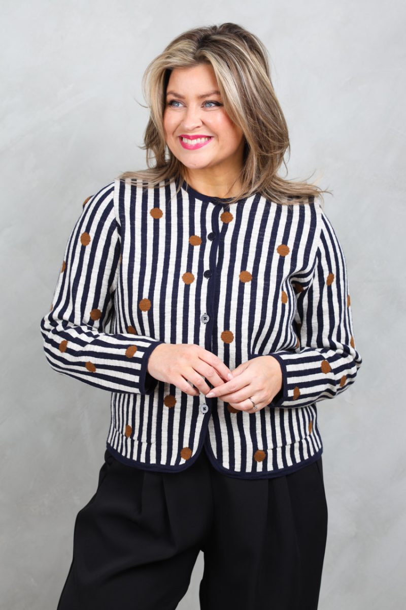 NOOR Kofta i bomull, Navy