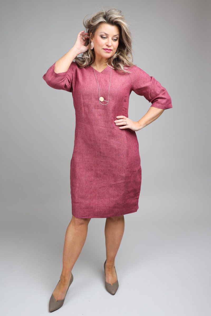 SAFA-1 Klänning i lin, Lipstick