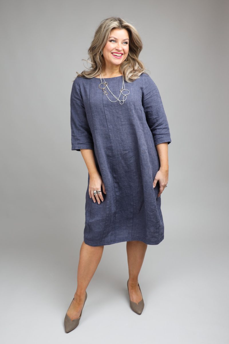 RORY-1 Klänning i lin, Lila