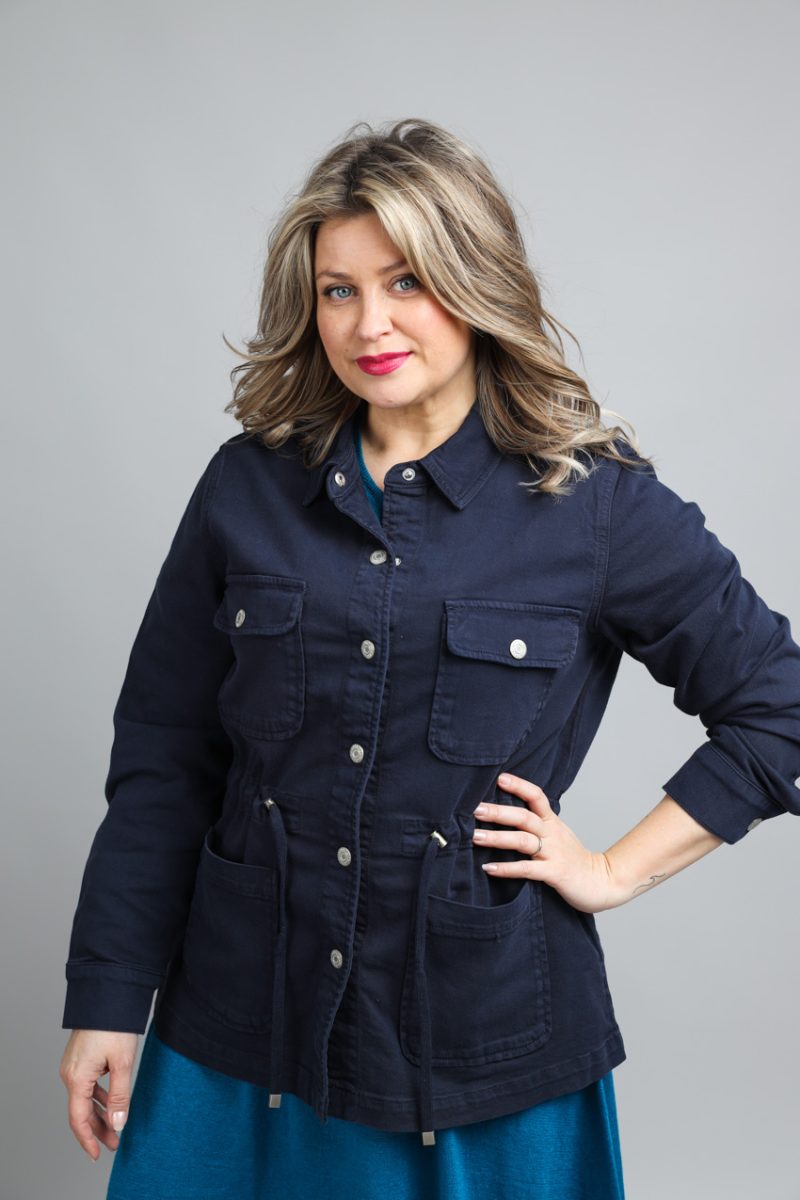 ROBIE COLOUR Jacka i bomull, Dark Blue