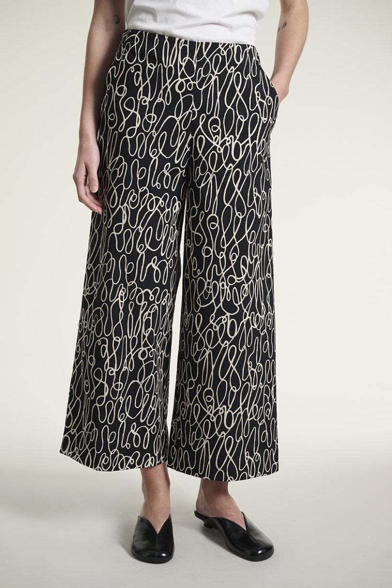 DOODLES Byxor i "magic stretch"-viskos, Black