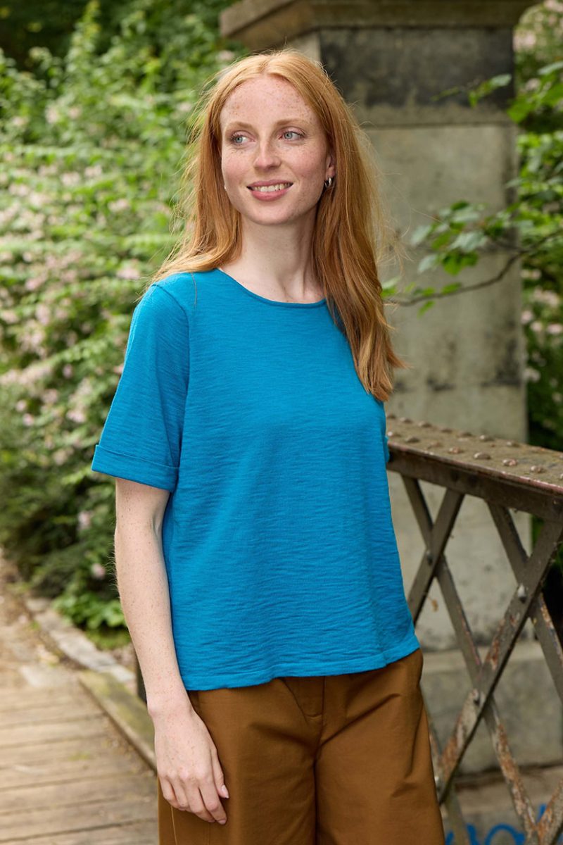 KAT Topp i bomull, Turquoise