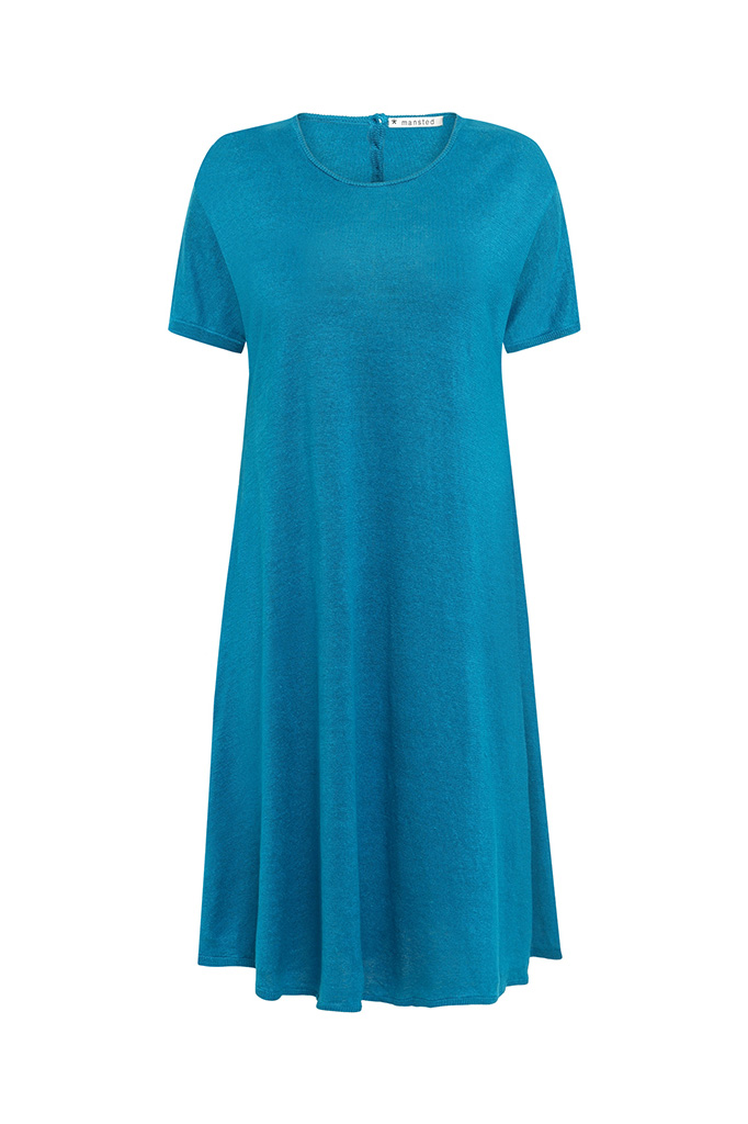 PILU Klänning i lin/hampa, Turquoise