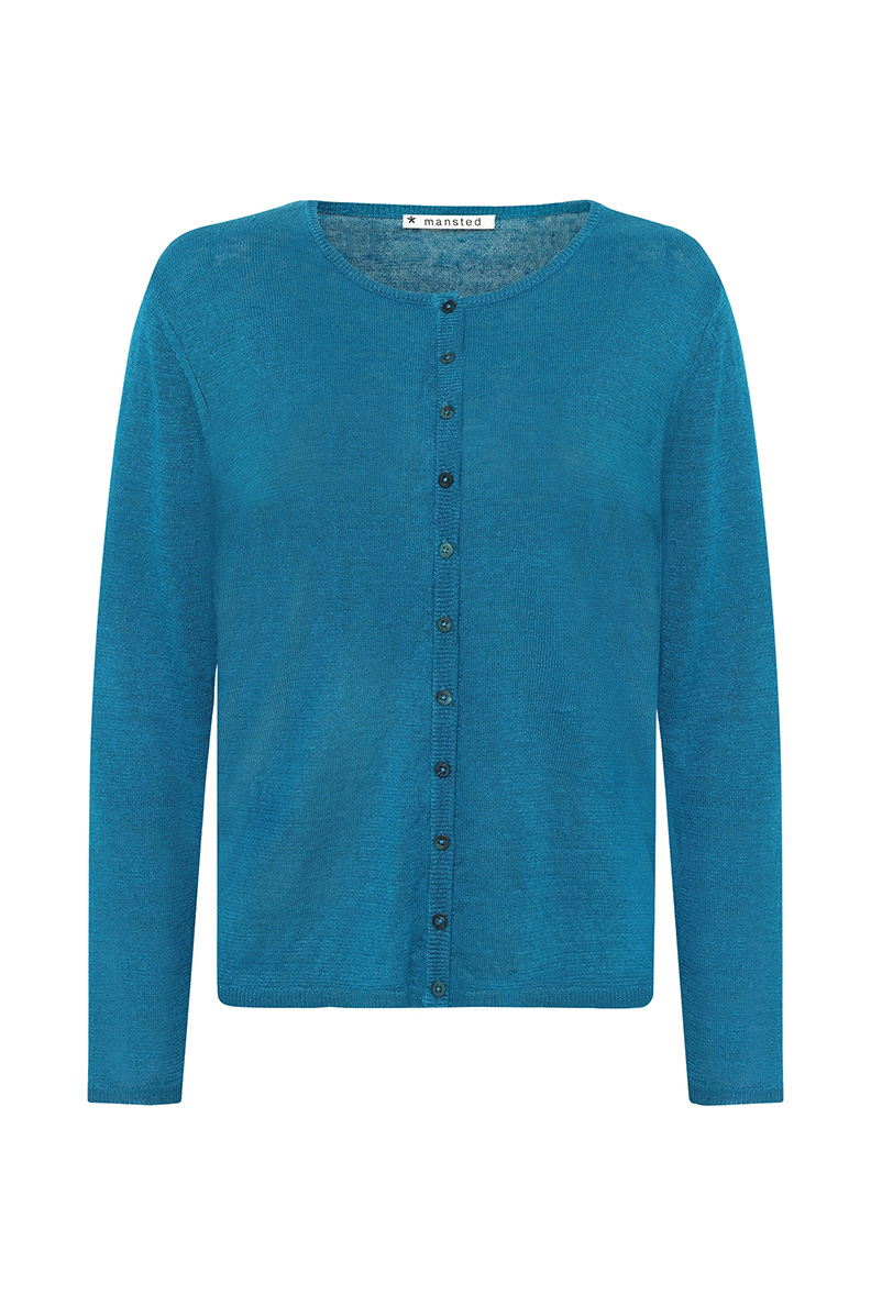 PIVOT Kofta i lin/hampa, Turquoise