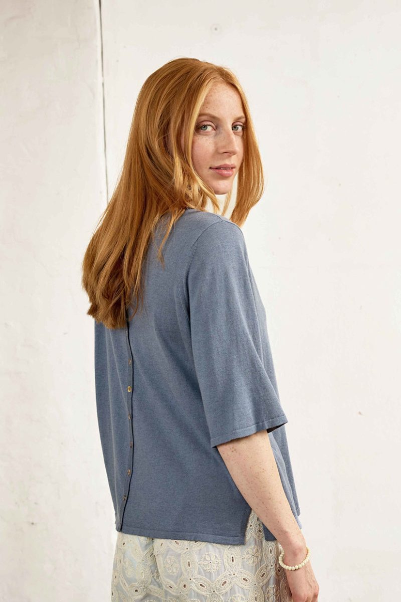 YAELTopp i bomullsmix, Cold Grey