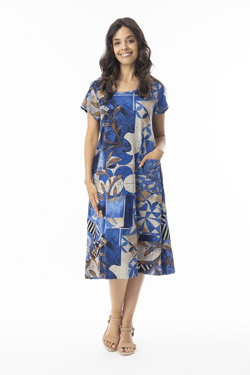 WYNDHAM Klänning i bomull, Print