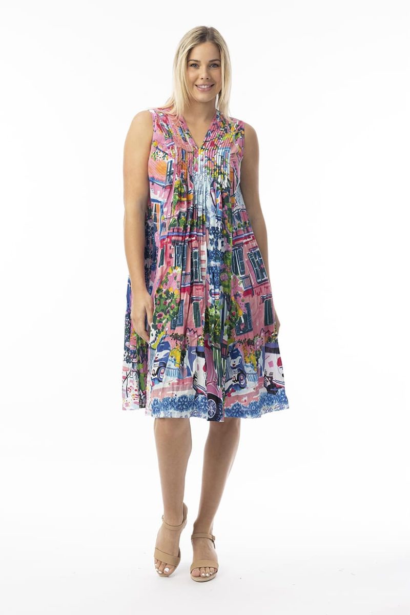 PRINTED COTTON Klänning i bomull, Scooter