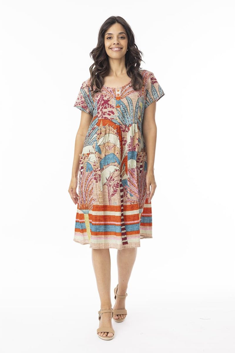 PONTA VERDE Klänning i bomull, Print