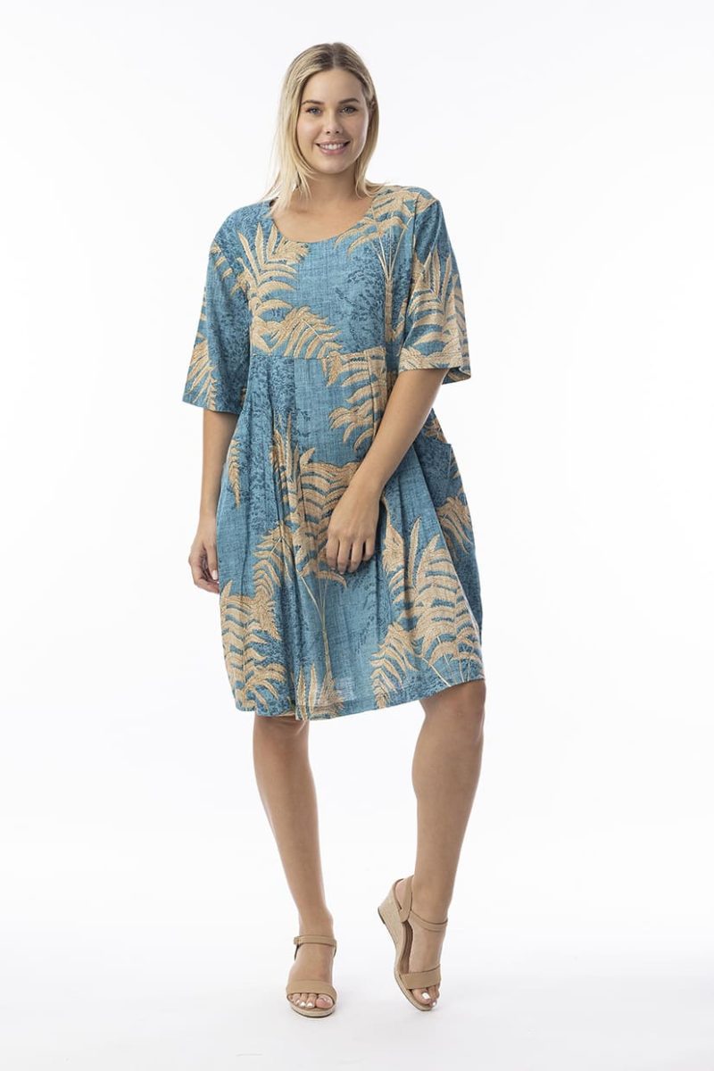 PONTA VERDE Klänning i bomull, Print