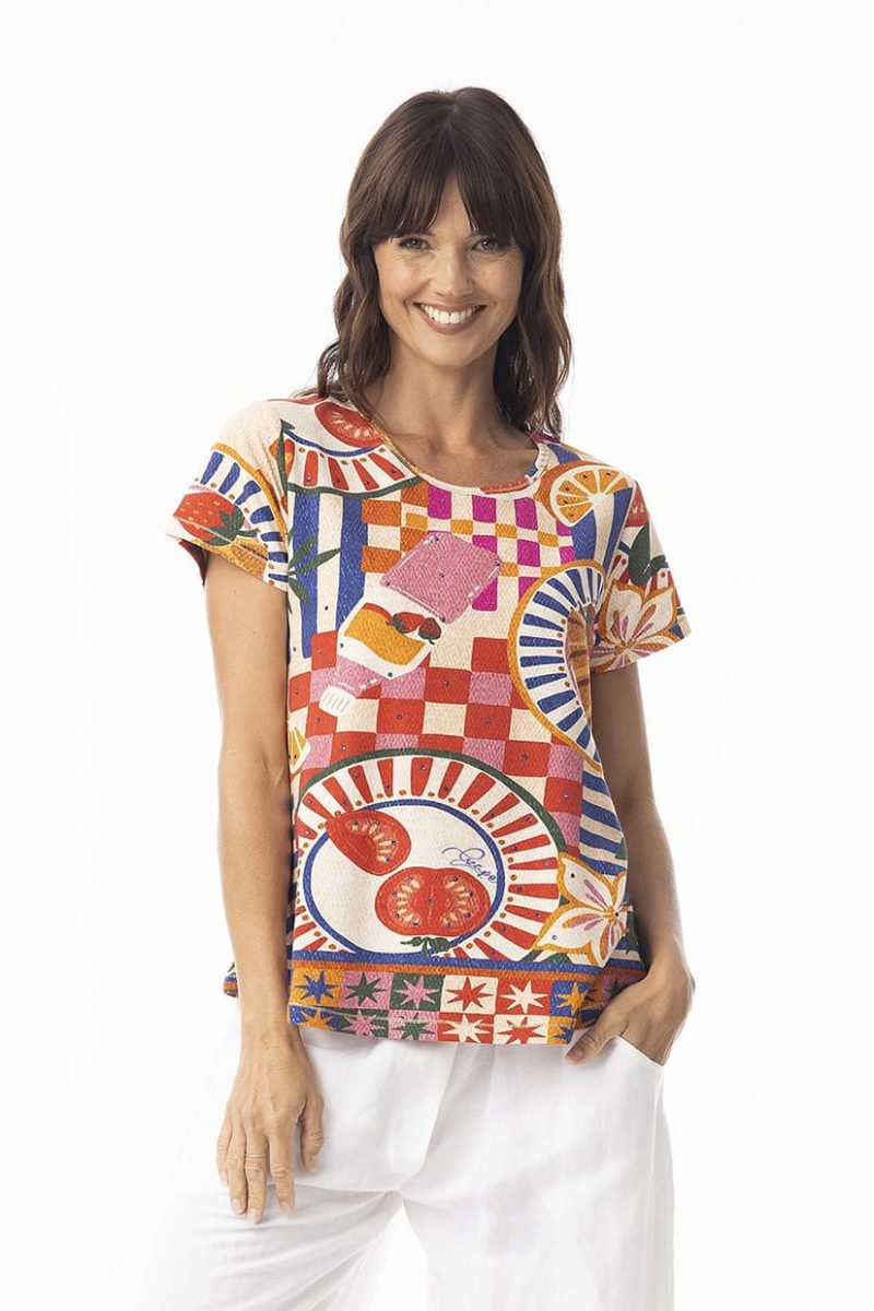 T-Shirt i bomullsmix, Marcella