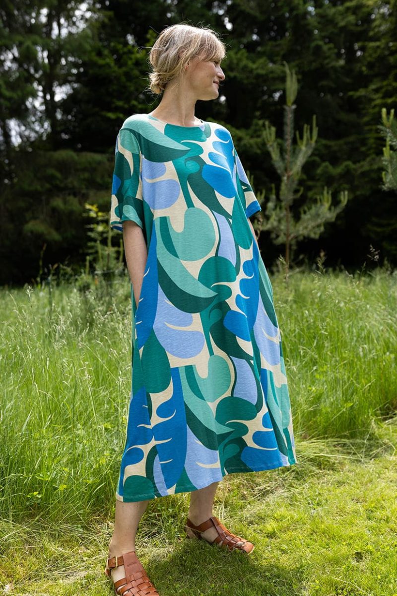 DaneGLADLY Klänning i bomullsjersey, Light Beige TROPS