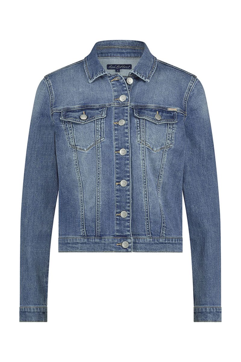 JACKIE Jeansjacka i bomullsdenim, Midstone Used