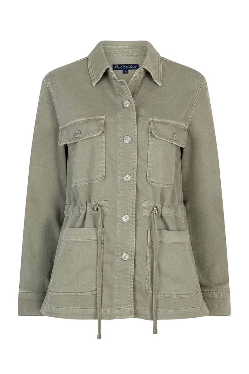 ROBIE COLOUR Jacka i stretchig bomull/tencel, Khaki