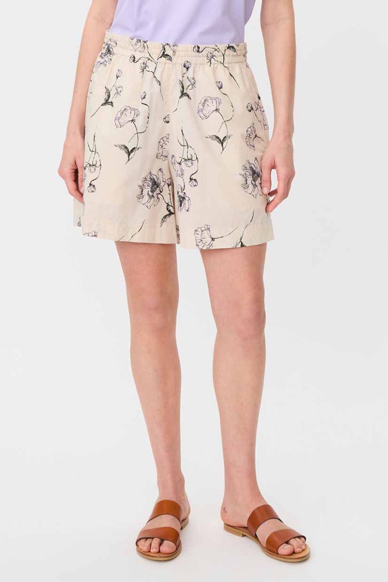 MaPEYORA Shorts i mjuk bomullspoplin, Lavender