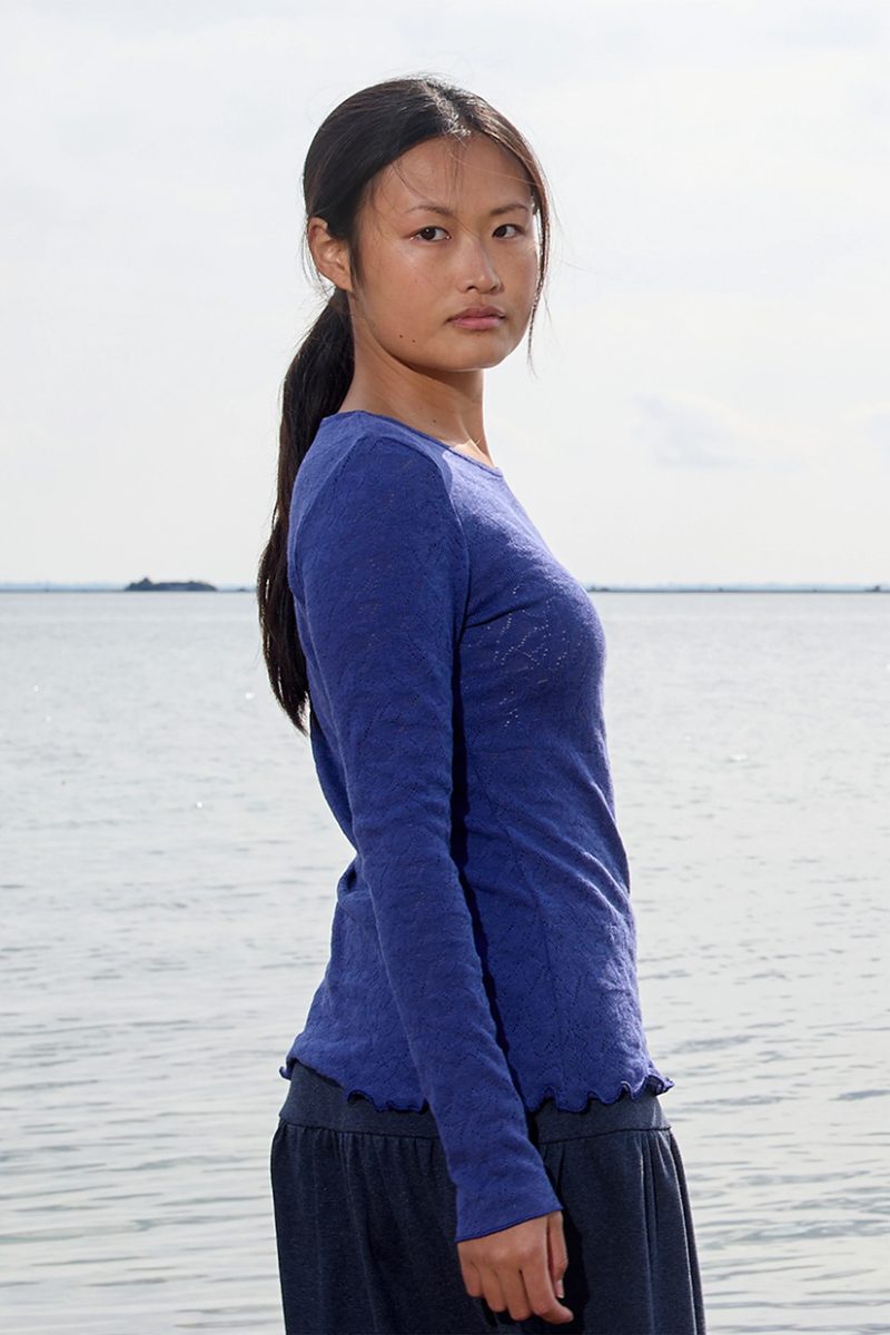 Bomullstopp jaquard, Blueberry mel.