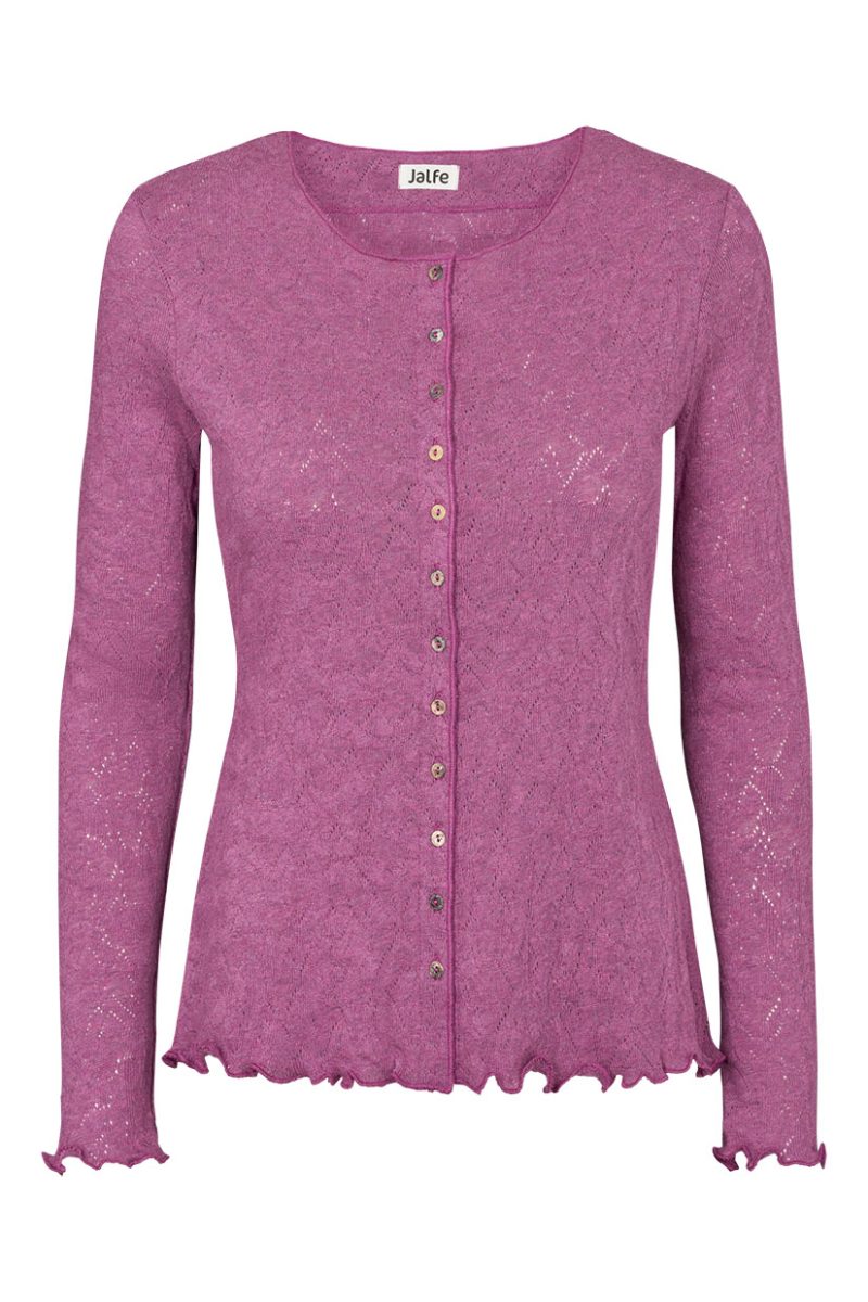 Bomullskofta jaquard, Heather mel.