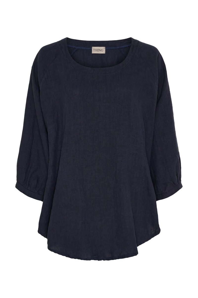BLOUSE LINEN, 55 NAVY