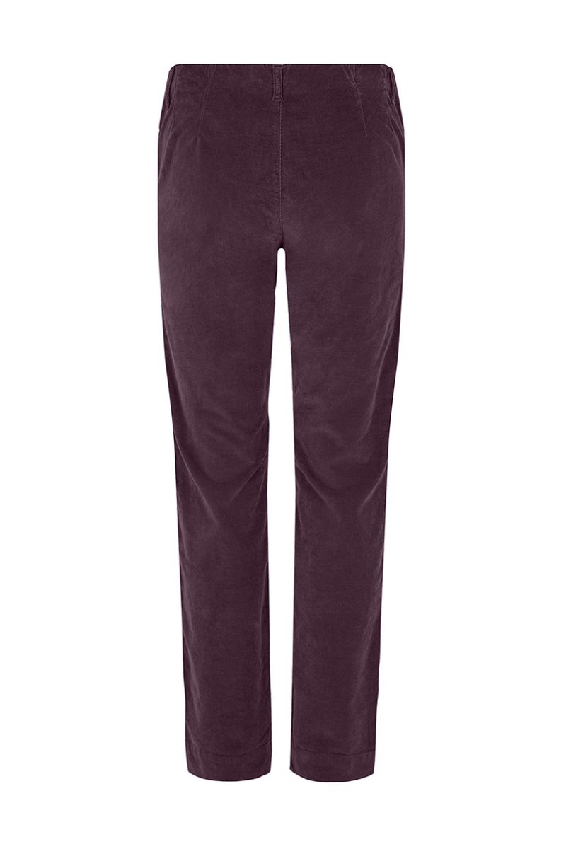 KELLY REGULAR ML Byxor i bomullsmanschester, Dark Plum