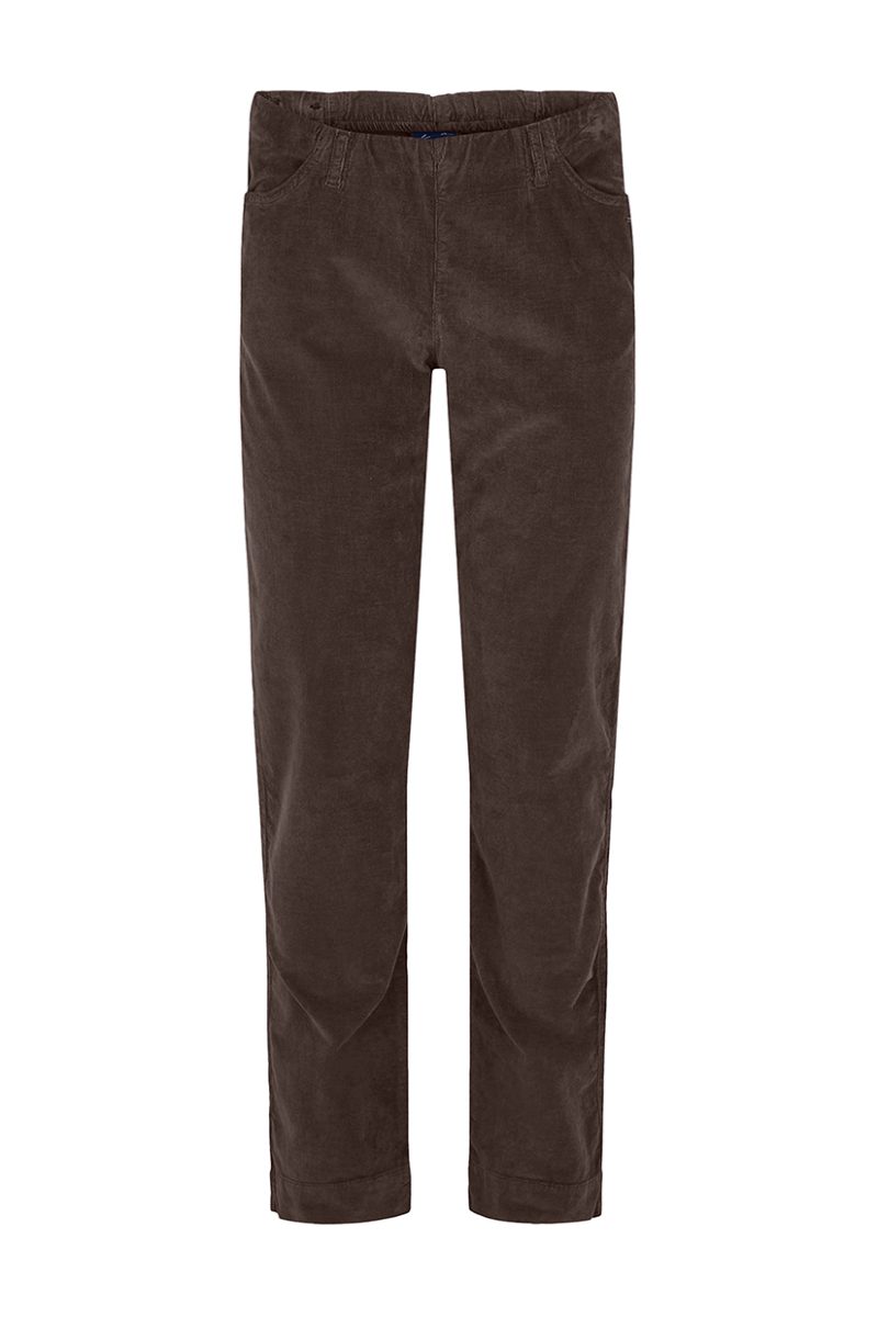 KELLY REGULAR ML Byxor i bomullsmanschester, Brown