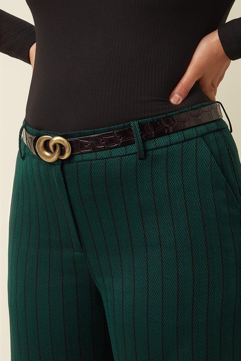 CROCO Läderbälte, Rum Brown