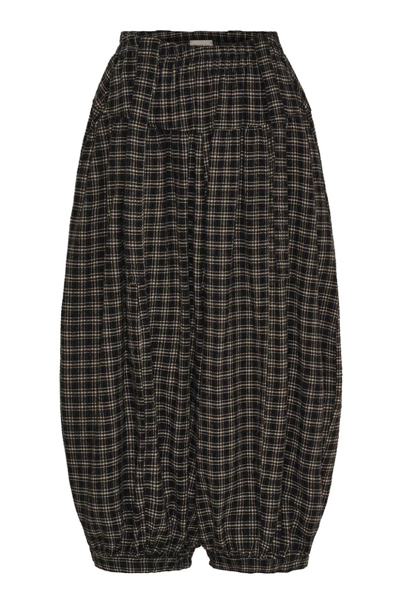 Byxor i flossad bomull/viskos-bäckebölja, Anthracite