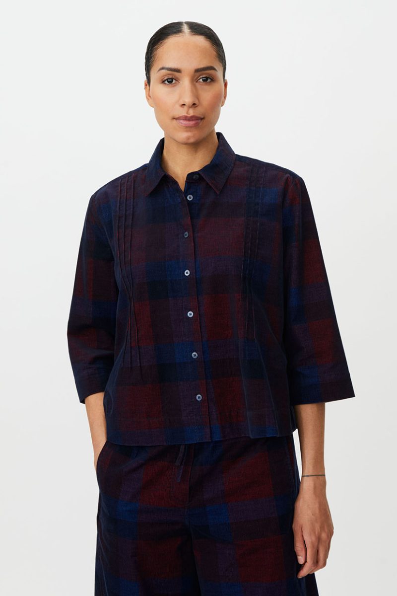 MaIBILISAN Skjorta i bomullsmanschester, Dress Blue