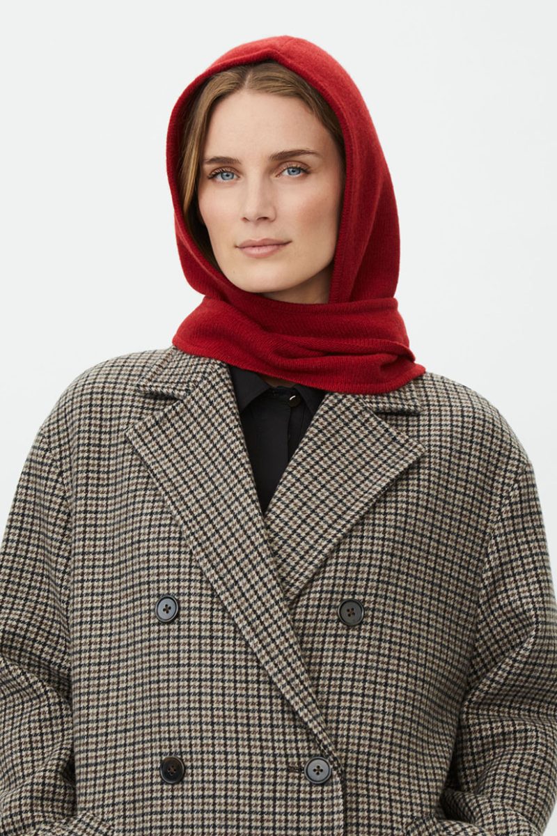 MaRHEN Ullsjal med kapuschong, Tibetan Red