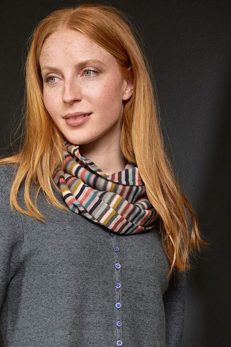 MOLLY MULTI Sjal i bomull, Walnut
