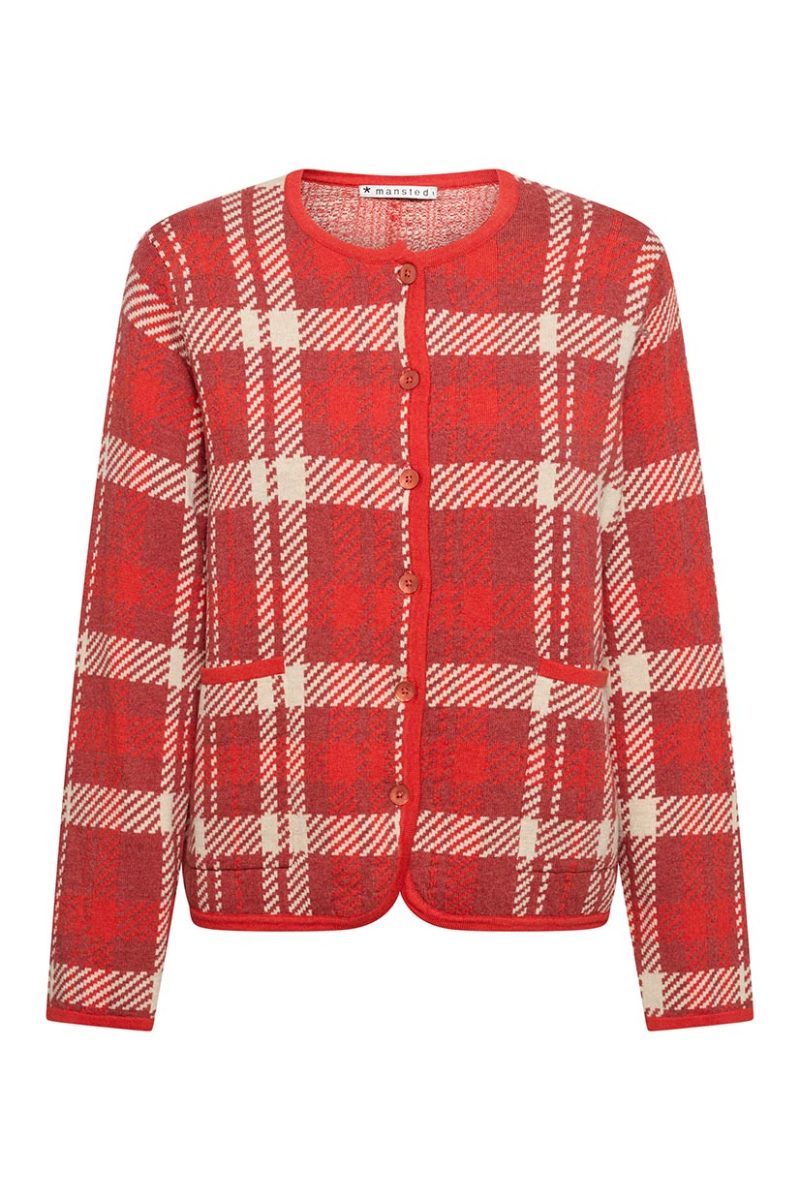 ROALD Jacka i merinoull/bomull, Soft Red