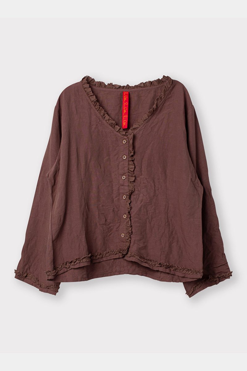 IRMA Blus i lin/viskos, Raisin