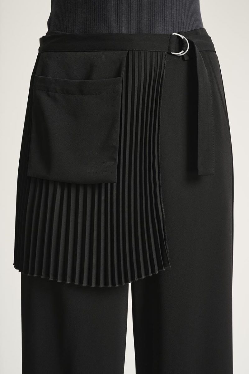 YUME Plissérat bälte/accessoar, Black