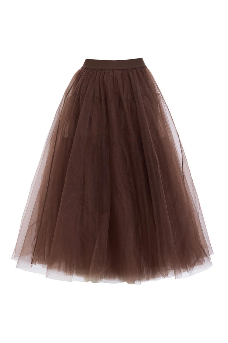 CIRQUE TULLE Tyllkjol, Chestnut