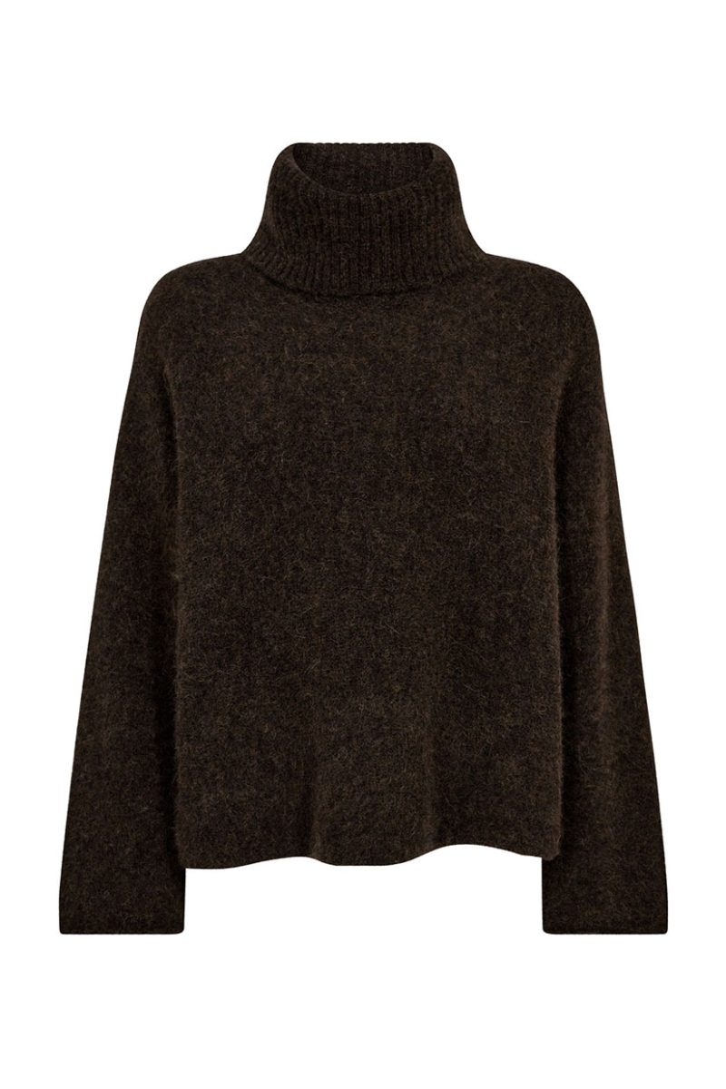 NoomiGO Polotröja i alpacka/ull, Brown melange