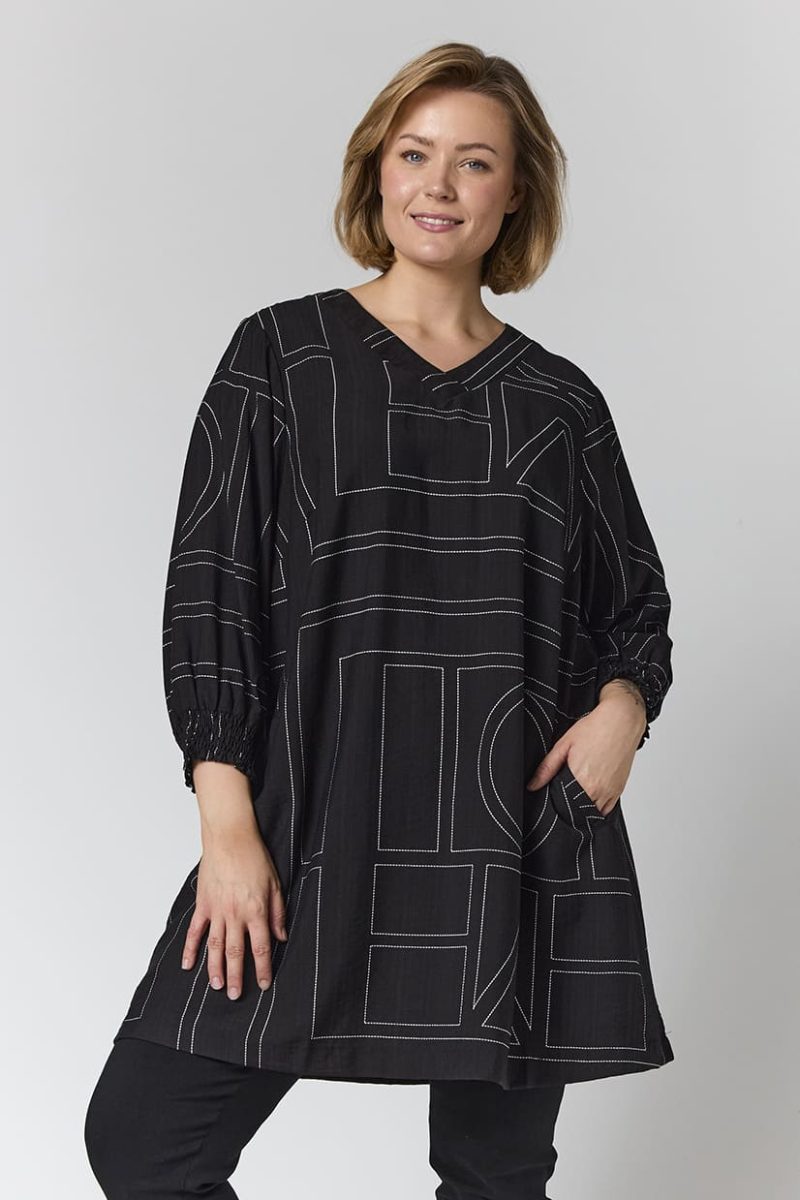 gMETA Tunika i viskos, Black