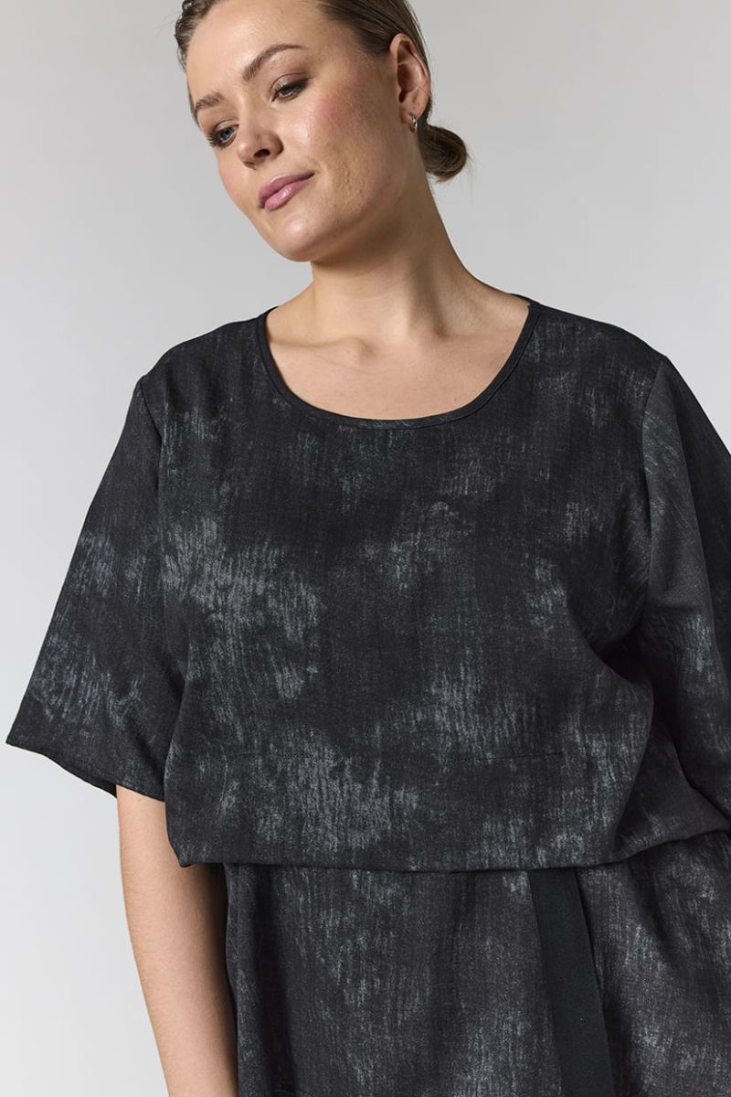 gJULIETTE Topp i viskosmix,Black